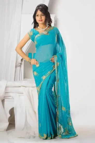 Picture of bollywood indian saree party designer wedding tradition