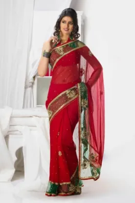 Picture of bollywood indian saree party wedding reception traditio