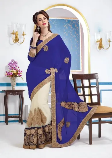 Picture of Bollywood Indian Traditional Ethnic Designer Saree Sari