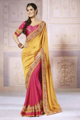 Picture of bollywood indian traditional ethnic thread work saree ,