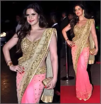 Picture of bollywood indian wedding net georgette saree pakistani 