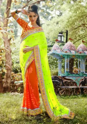 Picture of Bollywood Party Indian Ethnic Saree Designer Sari Festi