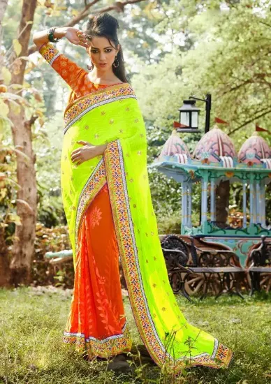 Picture of Bollywood Party Indian Ethnic Saree Designer Sari Festi