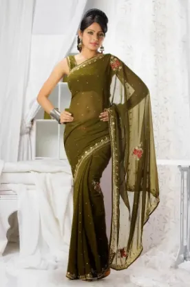 Picture of bollywood party saree designer indian pakistani sari em