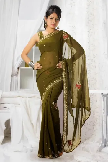 Picture of bollywood party saree designer indian pakistani sari em