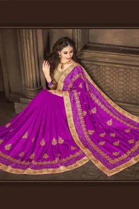 Picture of bollywood saree designer party indian diwali special p,