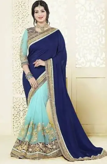 Picture of bollywood saree designer traditional partywear sari we,