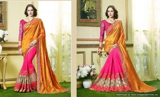 Picture of bollywood saree indian ethnic party wear wedding desig,