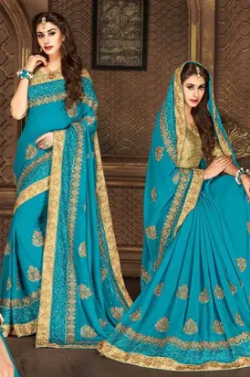 Picture of bollywood saree indian pakistani party wedding designe,