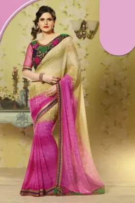 Picture of bollywood saree party wear indian pakistani wedding de,