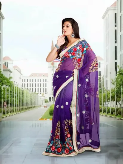 Picture of bollywood sari designer indian partywear saree traditio