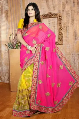 Picture of Bollywood Sari Party Wear Indian Ethnic Wedding Designe