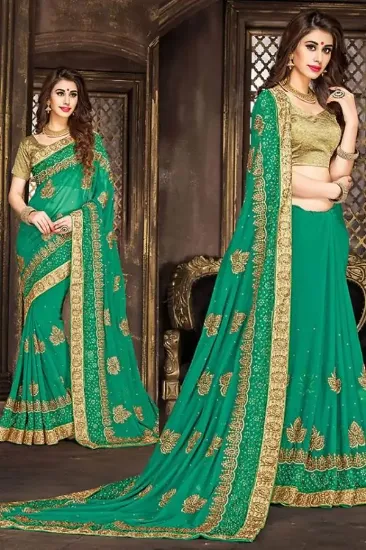 Picture of bollywood stylish saree designer exclusive indian part,