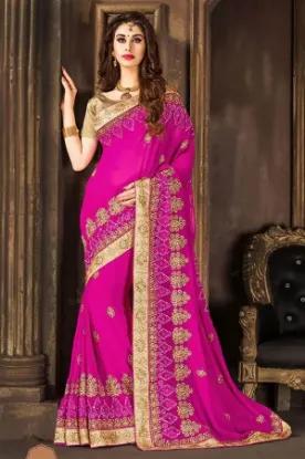 Picture of bollywood stylish sari designer pakistani indian party,