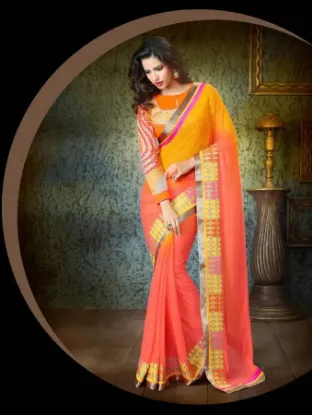 Picture of Bollywood Stylish Sari Designer Pakistani Indian Partyw