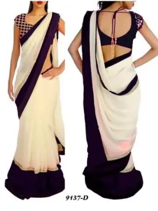 Picture of bridal saree traditional wedding sari zari work saree b