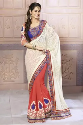 Picture of bridal wedding indian saree fancy ethnic party wear pi,