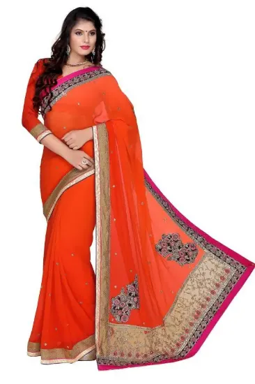 Picture of Chenderi Soft Silk Saree Grand Pallu Full Jari Work mod