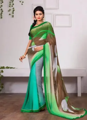 Picture of chiffon bridal wedding sari saree dupatta ethnic dress 