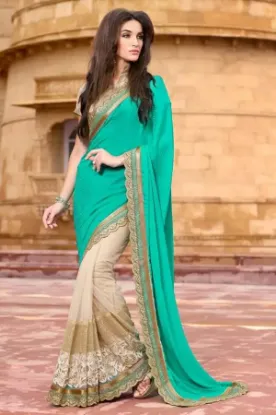 Picture of colorful rani saree pakistani wedding bridal look styli