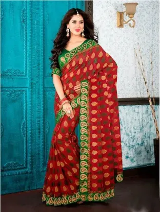 Picture of Combo Of handmade Style Indian Sari Silk Blend Yd Print