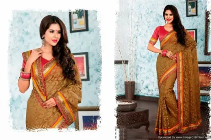 Picture of Cotton Silk Printed Saree Multi Color Bridal & Party We