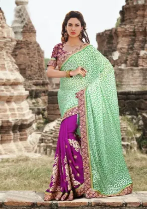 Picture of deepa georgette printed casual saree sari bellydance f,