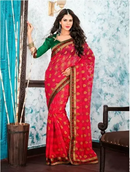 Picture of Designer Black Zari Work Bollywood Style Sari Kanjivara