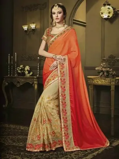 Picture of designer bollywood ethnic party indian women sari paki,