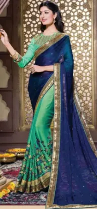 Picture of designer bollywood indian wedding party wear ethnic br,