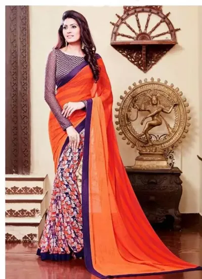 Picture of designer fancy saree wedding sagan party saree border ,