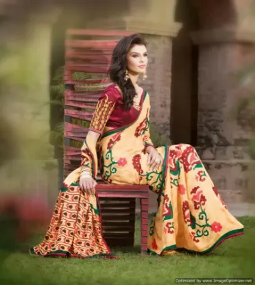 Picture of designer half half indian georgette style party wear s,