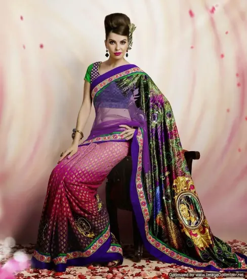 Picture of Designer Indian Sari Bollywood Partywear Saree Wedding 