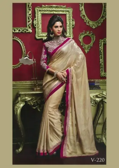 Picture of Designer Party Wear Wedding Indian Pakistani Saree Sari