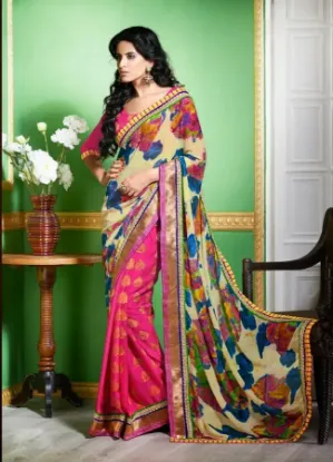 Picture of Designer Readymade Embroidery Bollywood Saree Sari Blou