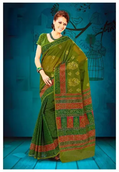 Picture of designer saree traditional wear georgette wedding brid,