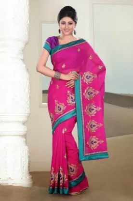 Picture of designer saree traditional wear georgette wedding brida