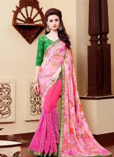 Picture of designer sari wedding reception bollywood saree indian,