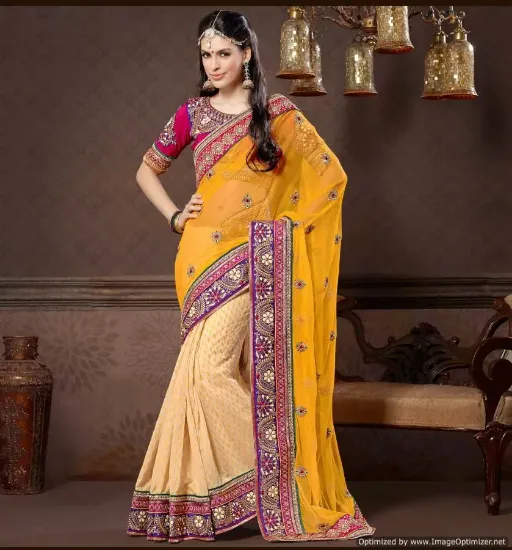 Picture of dress partywear saree wedding exclusive bollywood sari,