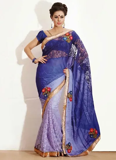 Picture of dyuti georgette printed casual saree sari bellydance f,