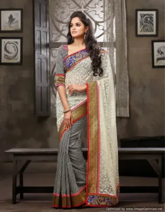 Picture of ekaa georgette printed casual saree sari bellydance fa,