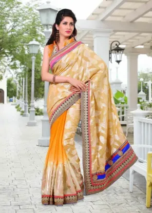 Picture of Embroidered Border Beige Designer Bollywood Sari George