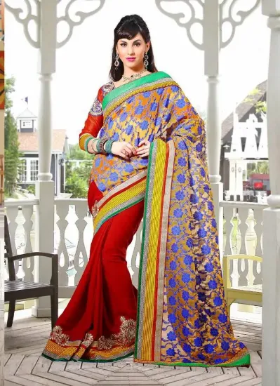 Picture of Embroidered Designer Bollywood Pakistani Sari Saree We