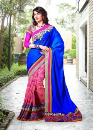 Picture of Embroidered Designer Bollywood Sari Indian Bridal Weddi