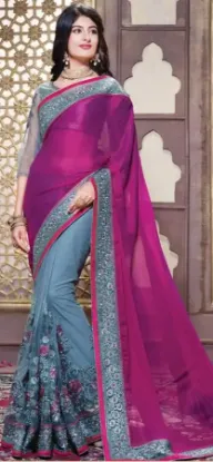 Picture of ethnic bollywood designer woman saree party wear india,