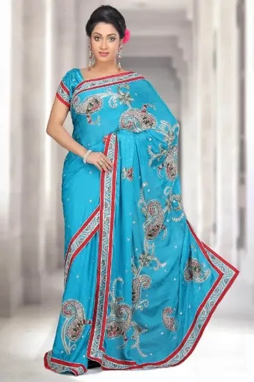 Picture of ethnic designer banarasi silk saree wedding silk sari s