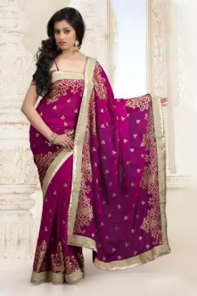 Picture of ethnic designer party wear indian wedding sari bridal ,