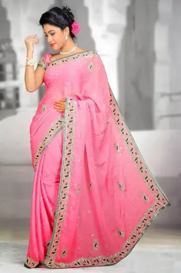 Picture of ethnic designer party wear indian wedding sari bridal b