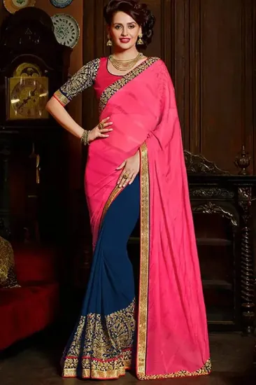 Picture of ethnic partywear indian saree bollywood designer women,