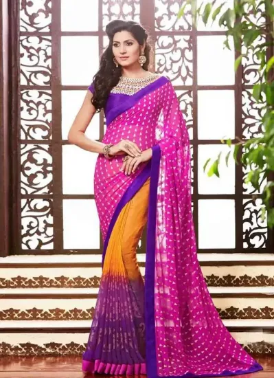 Picture of ethnic saree modest maxi gown designer party wear sari 